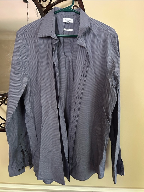 Calvin Klein Other - Calvin Klein Men's Navy Micro-Check Dress Shirt